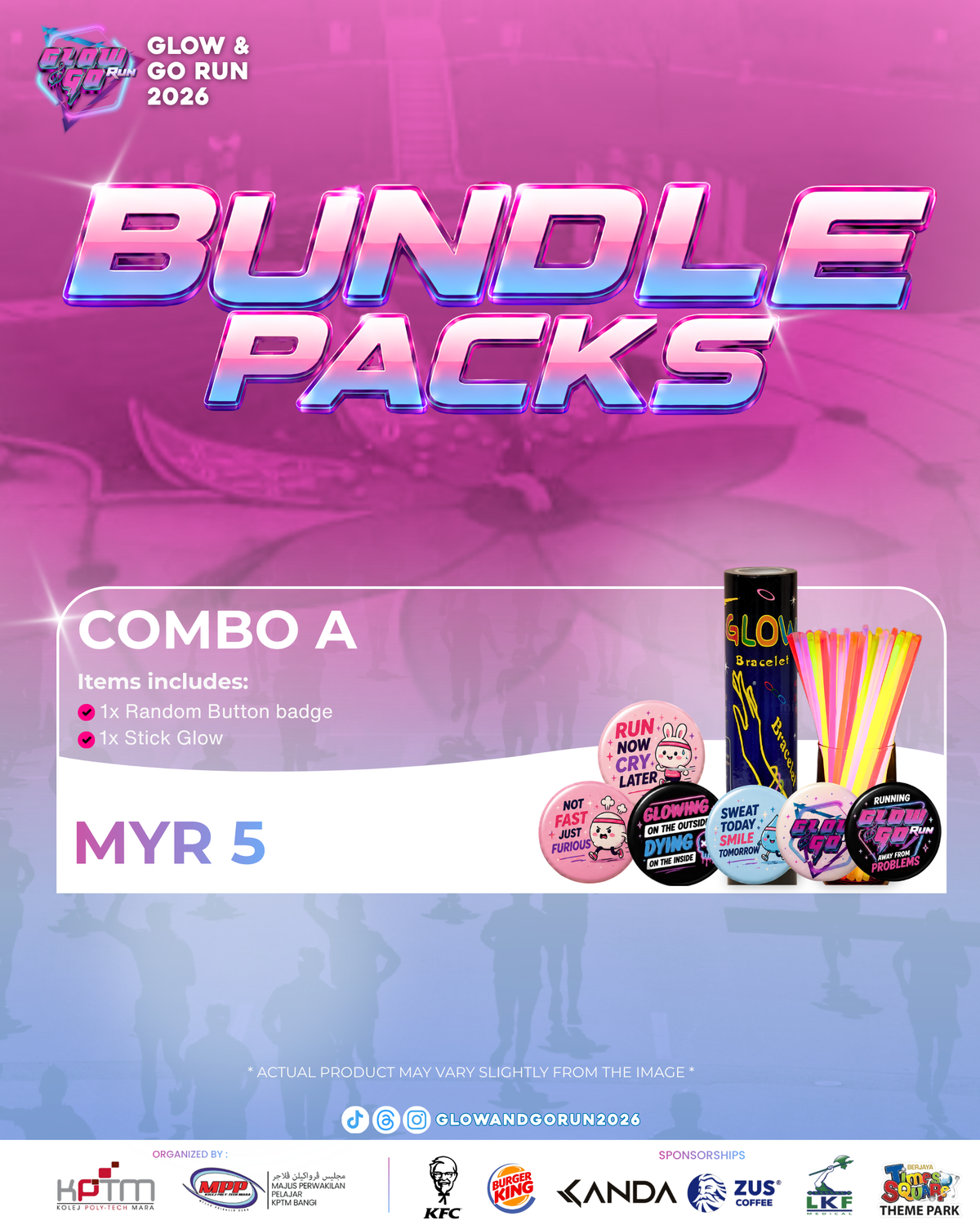 MERCHANDISE GLOW & GO RUN KPTM BANGI
