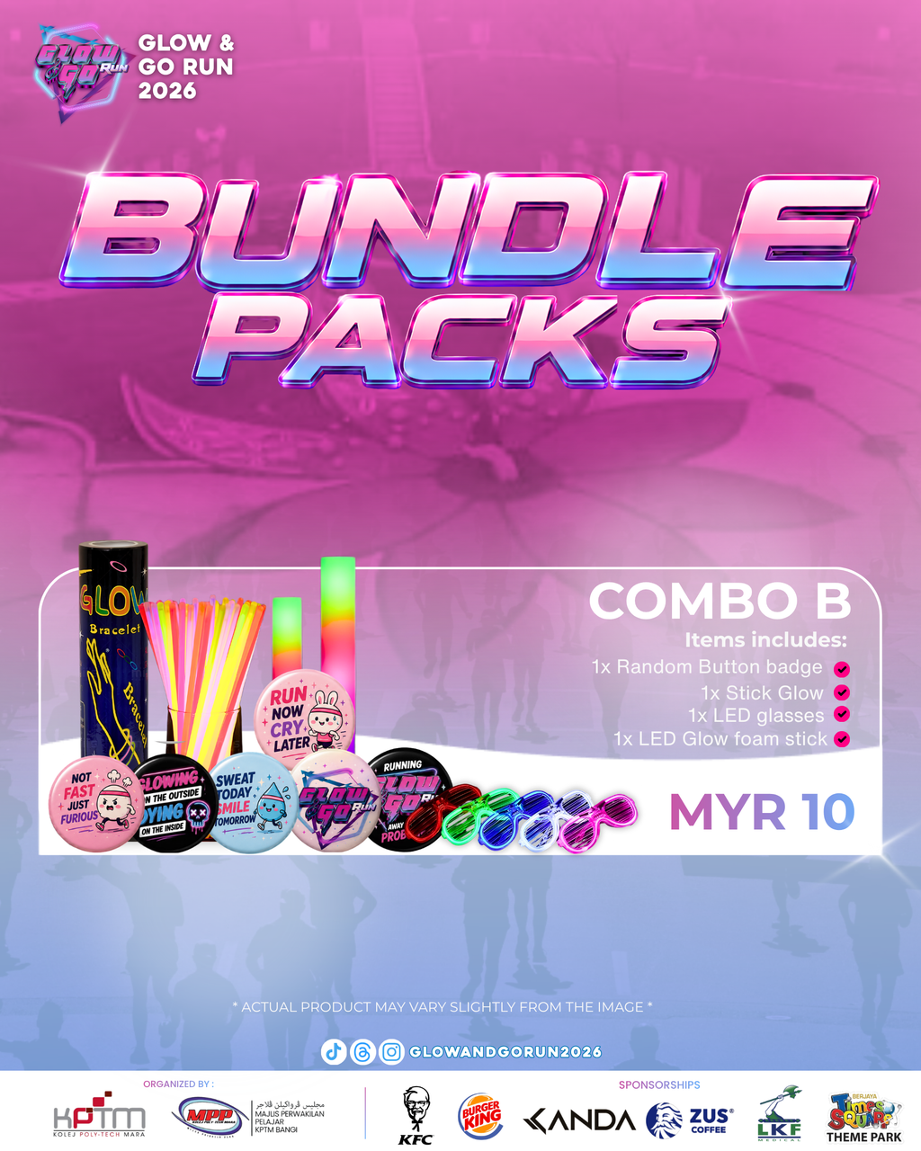 MERCHANDISE GLOW & GO RUN KPTM BANGI